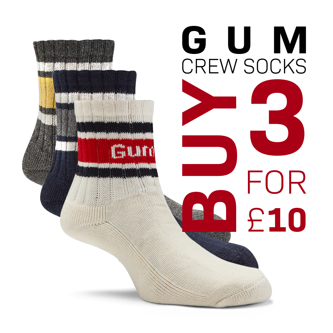 GUM Crew Sock - Women's - Navy & Pink