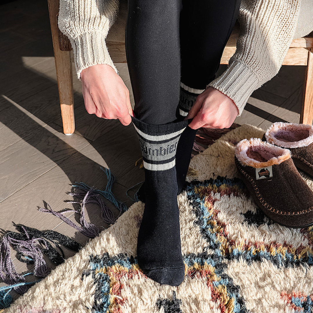 GUM Crew Sock - Women's - Black & Blue