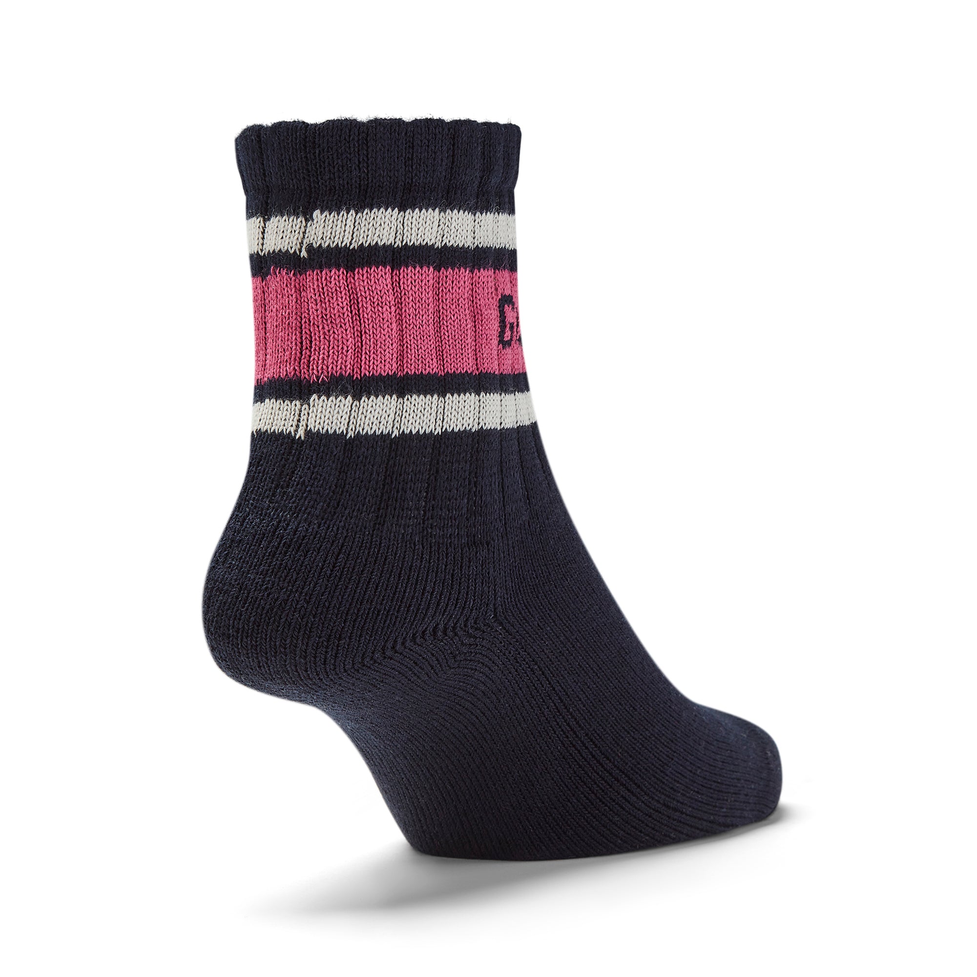 GUM Crew Sock - Women's - Navy & Pink