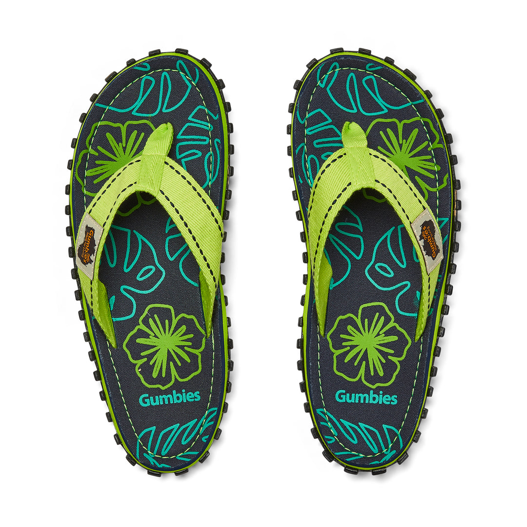 Islander Flip-Flops - Men's - Lime Hibiscus